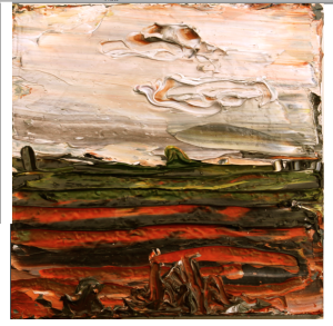 olie op doek, 10 x 10 cm