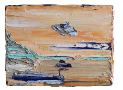 'China', oil on canvas, 18 x 24,5 cm / olie op doek, 18 x 24,5 cm